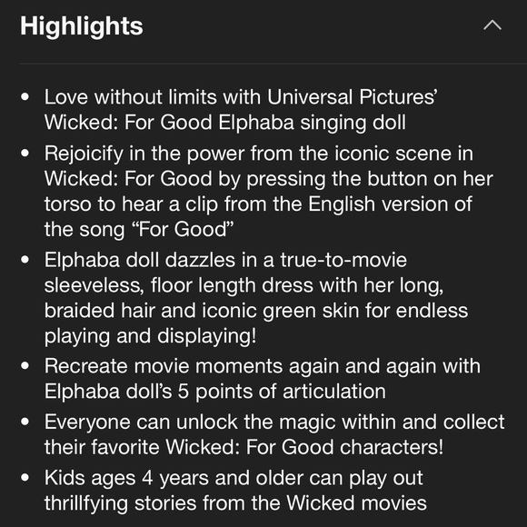 Wicked “For Good” Singing Elphaba - Picture 4 of 10